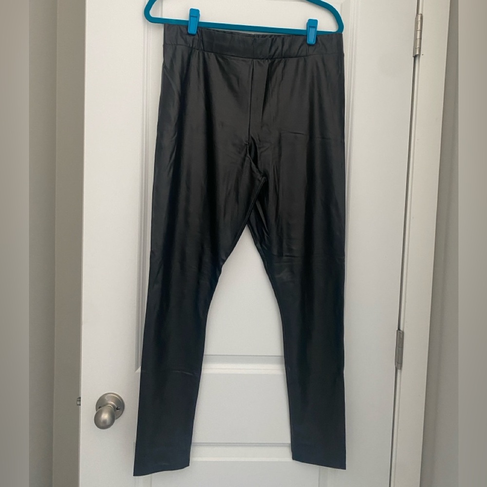 Topshop Women’s Sleek Black “Leather” Leggings